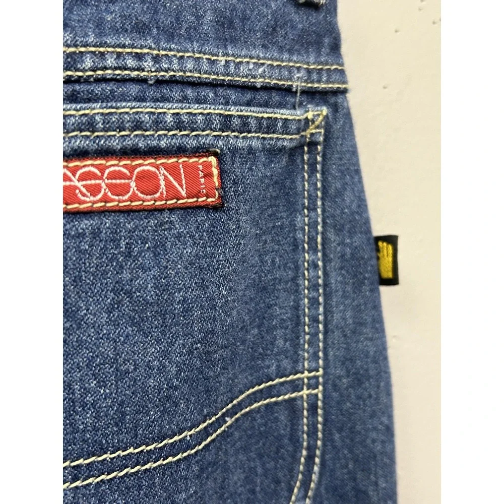 Vintage Sasson Jeans Juniors 9 Blue Medium Wash High Rise Mom 100% Cotton‎